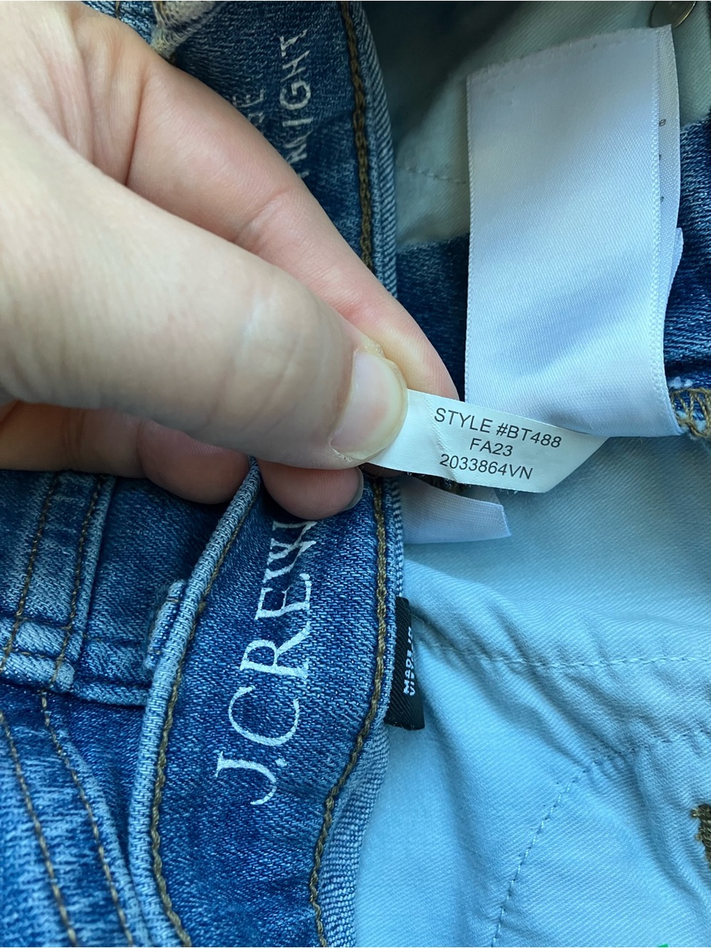 J.Crew 9" Vintage Slim Straight Jeans Size 23P - Picture 7 of 7